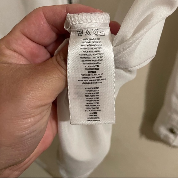 Michael Kors White Zip-Up Blouse - Picture 3 of 8